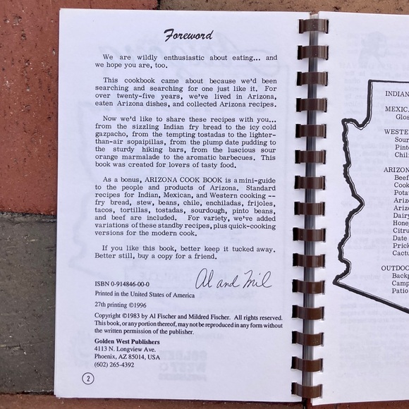 2 Vintage Arizona Cookbooks Kokopelli Adobe Cactus Desert Mesa Creation Myth - Picture 10 of 15